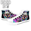 Trippy Mouse White Women's Classic High Top Canvas Shoes
