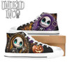 Jack Skellington Pumpkin Patch White Women's Classic High Top Canvas Shoes