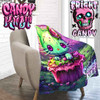Zombie Kitty Fright Candy Micro Fleece Blanket