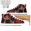 Chucky Pentagram White Women's Classic High Top Canvas Shoes