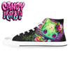 Zombie Kitty Fright Candy White Women's Classic High Top Canvas Shoes