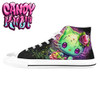 Zombie Kitty Fright Candy White Men’s Classic High Top Canvas Shoes