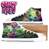 Zombie Kitty Fright Candy White Men’s Classic High Top Canvas Shoes