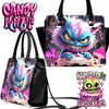 Cheshire Cat Wonderland Haunted By Cupcakes Crossbody Handbag