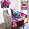 Cheshire Cat Wonderland Haunted By Cupcakes Micro Fleece Blanket