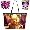 Don't Bother Me Before Coffee Candy Toons Large Tote Bag