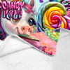 Rainbow Lollipop Unicorn Candy Kult Micro Fleece Blanket