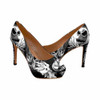 Nightmare Before Christmas Pumpkin King Platform Black Grey High Heels