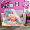 For The Love Of Rainbows Retro Candy Micro Fleece Blanket