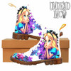 Alice Lost In Tulgey Wood White MENS Undead Inc Boots