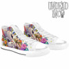 Thumper Flower Foraging White Women's Classic High Top Canvas Shoes
