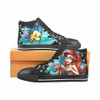 Ariel Little Mermaid Men’s Classic High Top Canvas Shoes