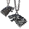 Game Of Thrones Winter Is Coming Wolf Gun Metal Necklace
