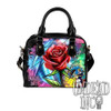 Undead Inc Beauty & The Beast Stained Glass Rose Shoulder / Hand Bag