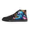 Stitch Crayon Graffiti Women's Classic High Top Canvas Shoes