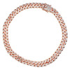 Rose Gold Titanium Stainless Steel Cuban Link Chain Necklace