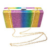 Rainbow Box Crystalized Clutch Purse / Crossbody