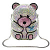 Teddy Bear Crystalized Clutch Purse