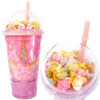 Unicorn Popcorn Frosty Freeze Pink Tumbler With Straw