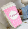 Pink Coffee Cup Crossbody