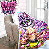 Cheshire Cat Tea Party Candy Kult Micro Fleece Blanket