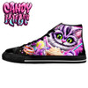 Cheshire Cat Mad Tea Party Men’s Classic High Top Canvas Shoes