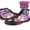 Cheshire Cat Mad Tea Party Men’s Classic High Top Canvas Shoes