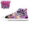 Cheshire Cat Mad Tea Party White Men’s Classic High Top Canvas Shoes