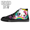 Kitty Rainbow Women's Classic High Top Canvas Shoes