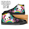Kitty Rainbow Men’s Classic High Top Canvas Shoes