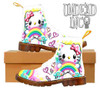 Kitty Rainbow White LADIES Undead Inc Boots