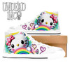 Kitty Rainbow White Women's Classic High Top Canvas Shoes