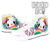 Kitty Rainbow White Men’s Classic High Top Canvas Shoes