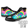 Rainbow Graffiti Women's Classic High Top Canvas Shoes