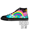 Rainbow Graffiti Women's Classic High Top Canvas Shoes