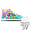 Rainbow Graffiti White Women's Classic High Top Canvas Shoes