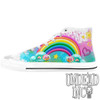 Rainbow Graffiti White Women's Classic High Top Canvas Shoes