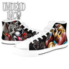 Lady & The Tramp White Women's Classic High Top Canvas Shoes