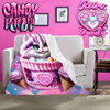Cheshire Cat Ice Cream Dream Retro Candy Micro Fleece Blanket