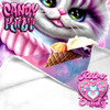 Cheshire Cat Ice Cream Dream Retro Candy Micro Fleece Blanket