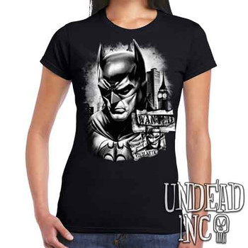Wanted Vigilante Black & Grey - Ladies T Shirt