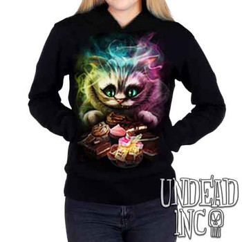Tim Burton Cheshire Cat  - Ladies / Juniors Fleece Hoodie