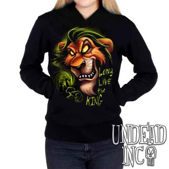 Villains Scar "Long live the king" Lion King - Ladies / Juniors Fleece Hoodie