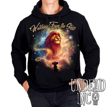 Lion King Mufasa "Watching from the Stars" - Mens / Unisex Fleece Hoodie