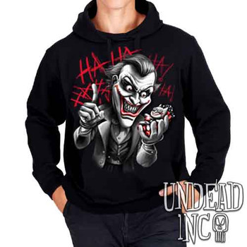 Joker Bat Bomb Black & Grey - Mens / Unisex Fleece Hoodie