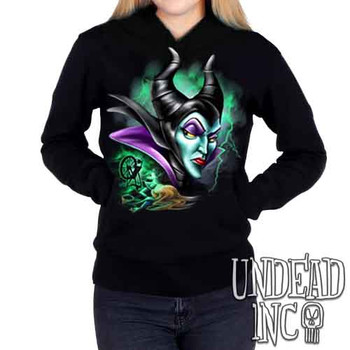 Villains Maleficent Spinning Wheel - Ladies / Juniors Fleece Hoodie