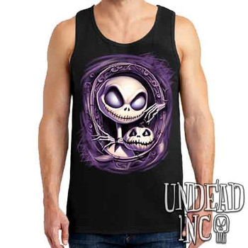 Jack Skellington Haunted Portrait - Mens Tank Singlet