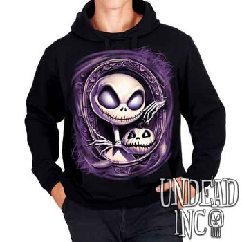 Jack Skellington Haunted Portrait - Mens / Unisex Fleece Hoodie