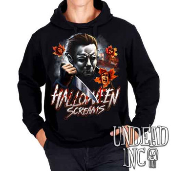 Michael Myers Halloween Screams - Mens / Unisex Fleece Hoodie