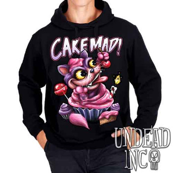 Cheshire Cat Cake Mad - Mens / Unisex Fleece Hoodie